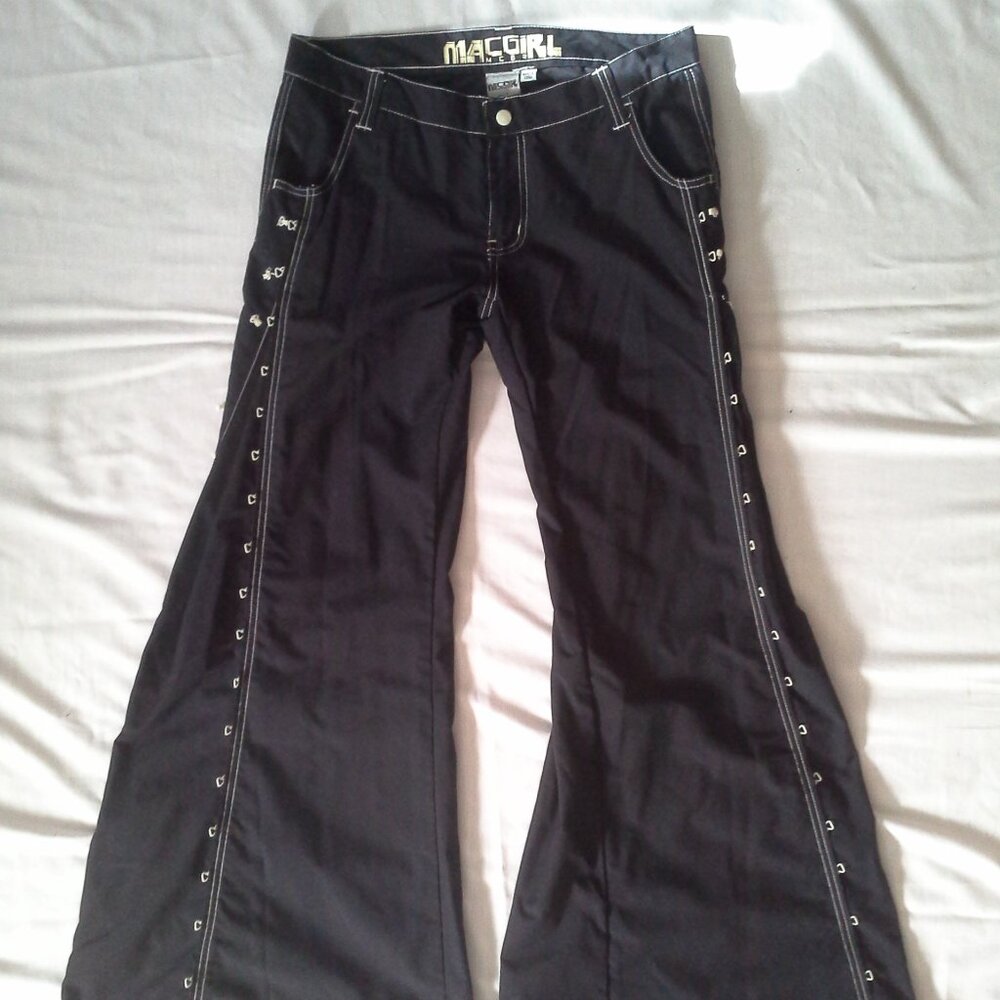 Vintage Y2K MAC Top Topic Pants - Glow in the Dark - sz 7